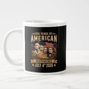 Caneca De Café Grande 250 Anos de Independência Americana
