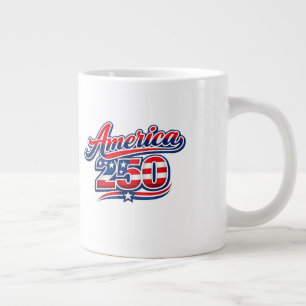 Caneca De Café Grande 250 Anos de Liberdade – EUA 1776–2026 Patriótico