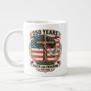 Caneca De Café Grande 250 anos fé e liberdade