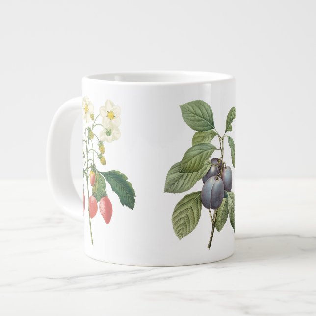 Caneca De Café Grande 3 Fruta botânica por reformulação (Frente Esquerda)