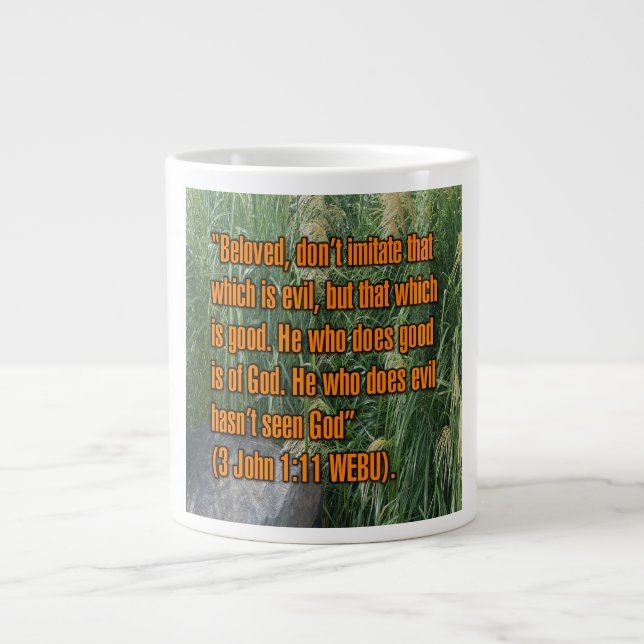Caneca De Café Grande 3 John 1:11 WEBU Mug (Frente)