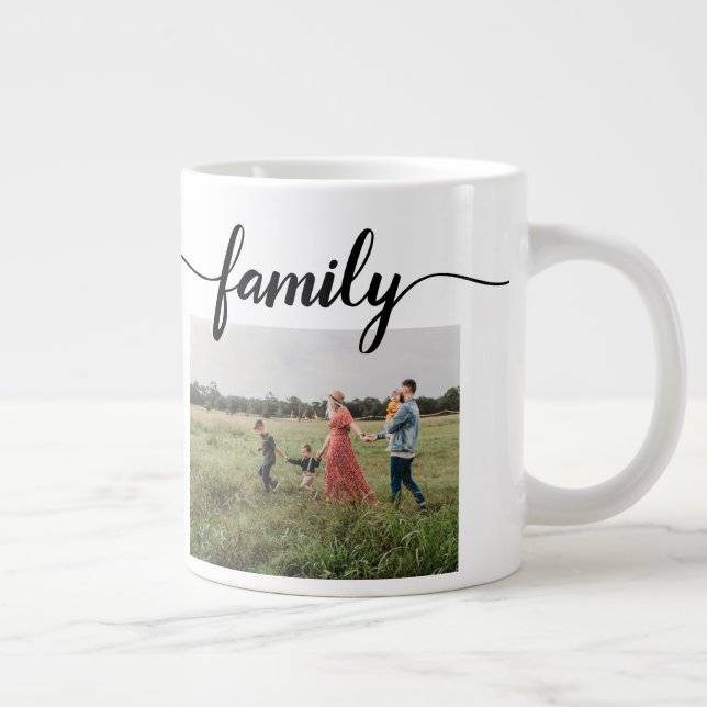 Caneca De Café Grande 3 Photo FAMILY Mug (Direita)
