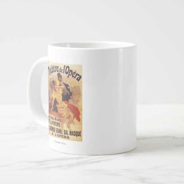 Caneca De Café Grande 4ª Bola Mascarada no Teatro de l'Opera (Frente Esquerda)