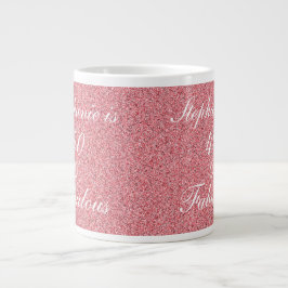 Caneca De Café Grande 40 E Fabulosa Rosa Rosa De Aniversário