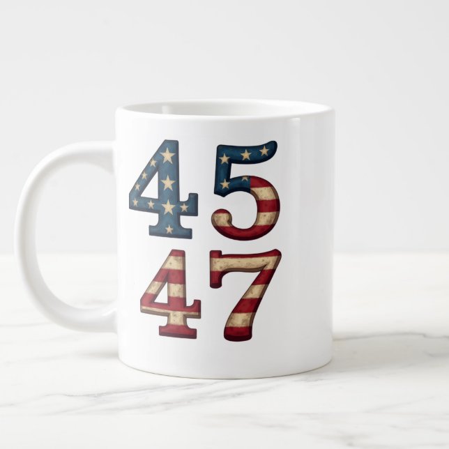 Caneca De Café Grande 45-47 presidente trump (Esquerda)