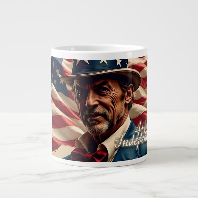 Caneca De Café Grande 4 de Julho – Espírito de Independência (Frente)