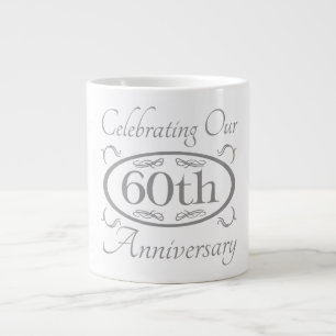 Caneca De Café Grande 60º aniversário de casamento