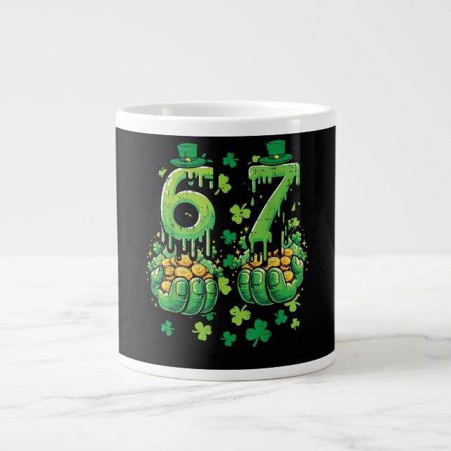 Caneca De Café Grande 6 7 Dia de São Patrício (Frente)