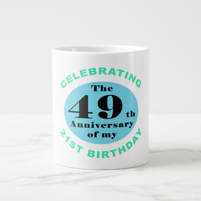 Caneca De Café Grande 70 Birthday Humor (Frente)