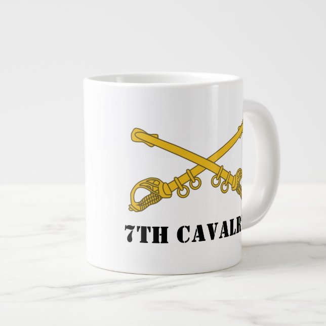 Caneca De Café Grande 7 Cavalaria Mug (Frente Esquerda)