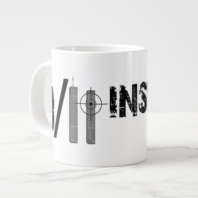 Caneca De Café Grande 9/11 Trabalho Interno (Frente Esquerda)
