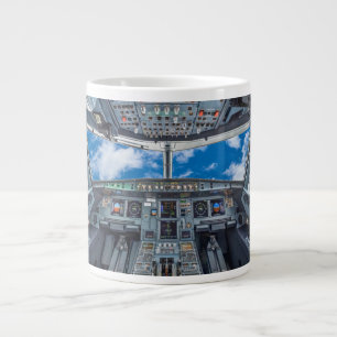 Caneca De Café Grande A320 Cockpit Mug