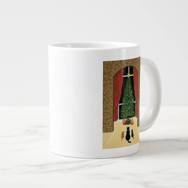 Caneca De Café Grande A Árvore de Natal (Frente Esquerda)