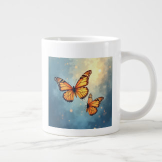 Caneca De Café Grande A borboleta brilhante Mugs