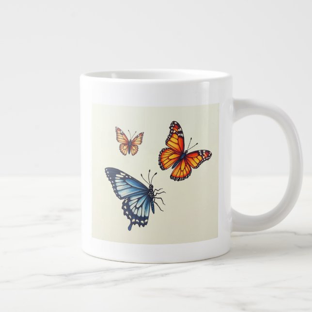 Caneca De Café Grande A borboleta Mugs (Direita)