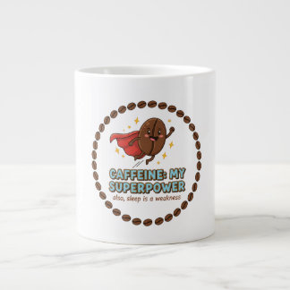 Caneca De Café Grande A Cafeína é Meu Superpoder