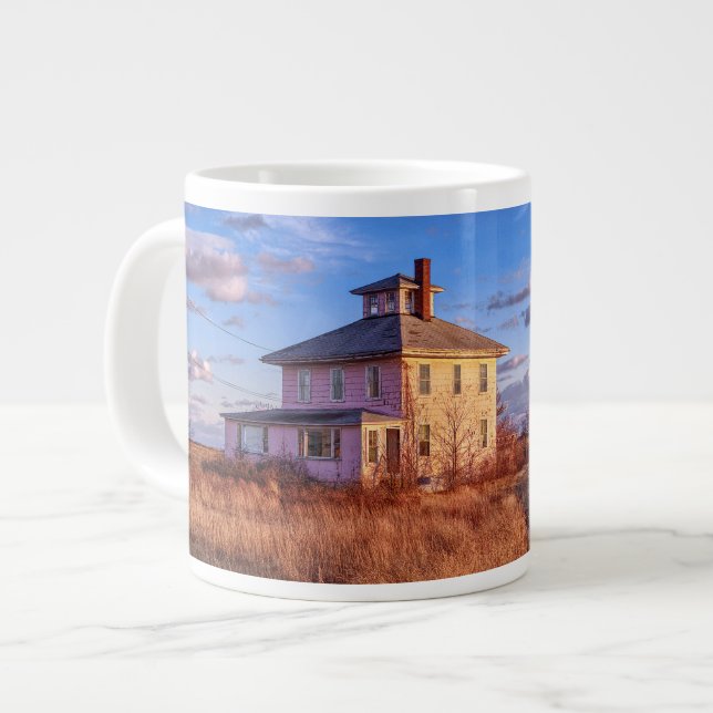 Caneca De Café Grande A Casa Rosa | Newbury Massachusetts (Frente Esquerda)