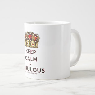 Caneca De Café Grande A coroa dourada vermelha fabulosa calma da Slipper
