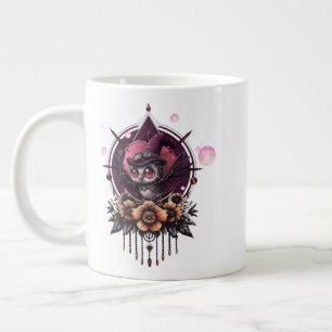 Caneca De Café Grande A Coruja Steampunk: Guardiã dos Segredos.