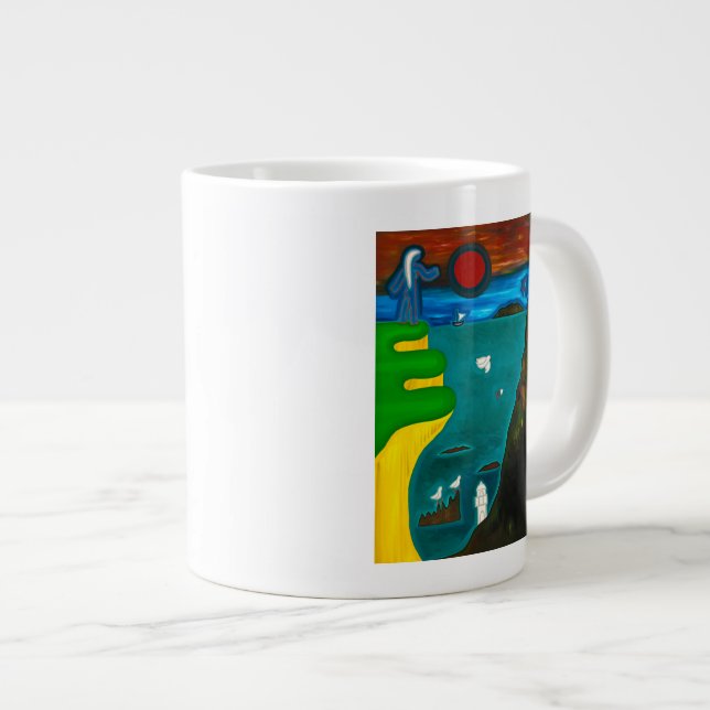 Caneca De Café Grande A costa da Inglaterra 2010 (Frente Esquerda)