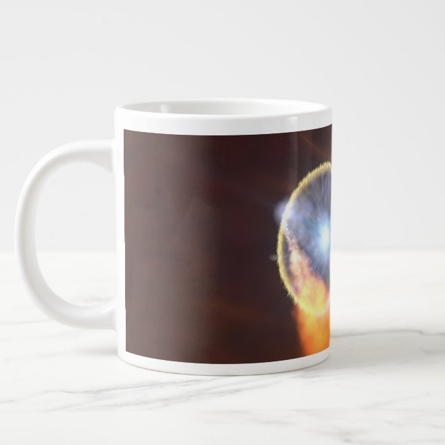 Caneca De Café Grande A Estrela Anã Branca Em Cygni V407 (Esquerda)