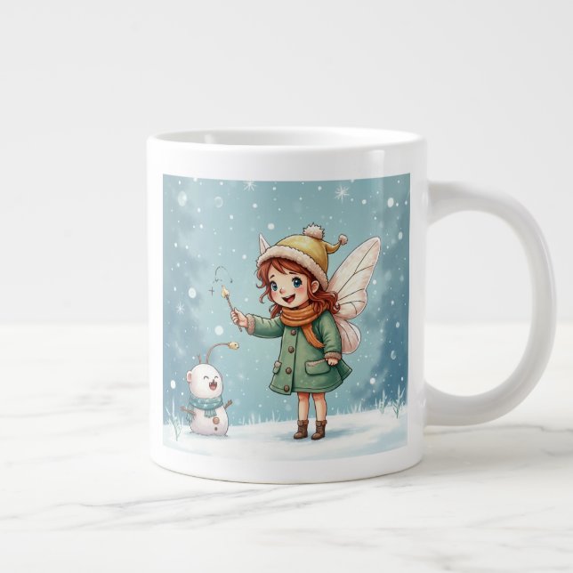 Caneca De Café Grande A fada de inverno Mugs (Direita)