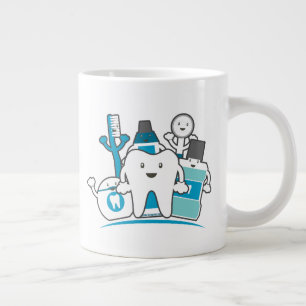 Caneca De Café Grande A gangue dos dentes limpos