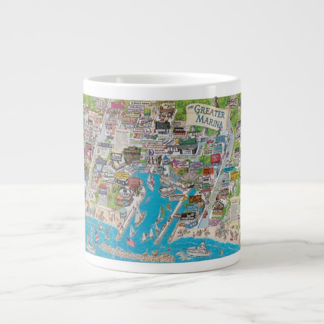 Caneca De Café Grande A Grande Marina (Frente)
