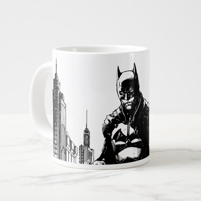 Caneca De Café Grande A Ilustração do Livro de BD Batman (Frente Esquerda)