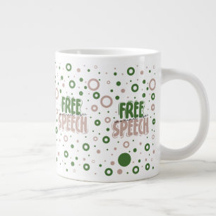 Caneca De Café Grande A Liberdade de Expressão é um Direito Humano