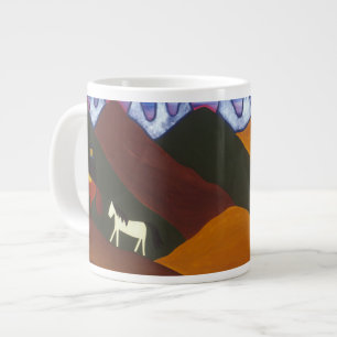 Caneca De Café Grande A lua e o puma que dizem adeus ao