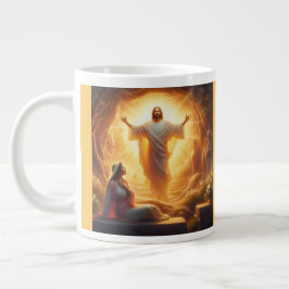 Caneca De Café Grande A Luz da Ressurreição: Jesus Cristo Ressuscita