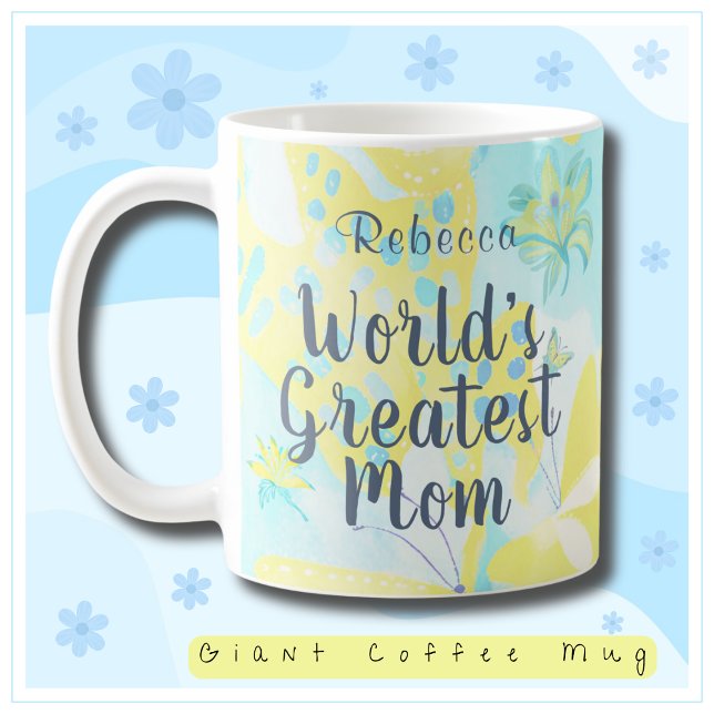 Caneca De Café Grande A maior mãe do mundo misturada de mídia flexível (Criador carregado)