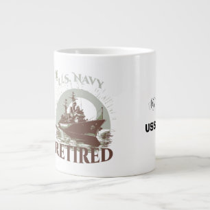 Caneca De Café Grande A Marinha dos Estados Unidos Aposentada