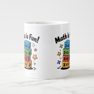 Caneca De Café Grande A matemática é um adesivo divertido