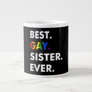 Caneca De Café Grande A Melhor Irmã Gay Nunca LGBT Lésbica Bi Mês Org