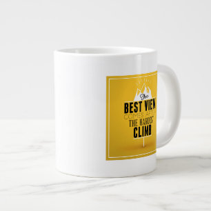 Caneca De Café Grande A Melhor Visão Vem Após A Escala Mais Difícil