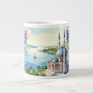 Caneca De Café Grande A Mesquita Azul em Istambul Turquia, Turca, Turke