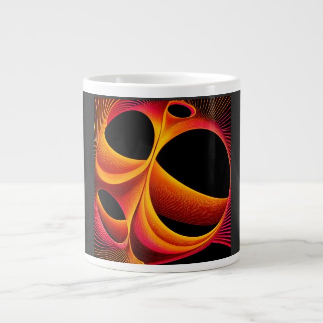 Caneca De Café Grande A Much Manipulated Mandelbrot Fractal Square (Frente)