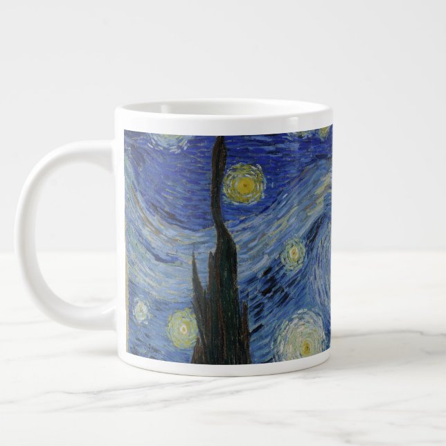 Caneca De Café Grande A Noite Estrelada, pintura a óleo, Vincent Van Gog (Esquerda)