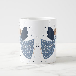 Caneca De Café Grande A Paz do Anjo do Natal no Feriado da Terra