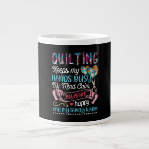 Caneca De Café Grande A Quilinação Engraçada Mantém Minhas Mãos Ocu