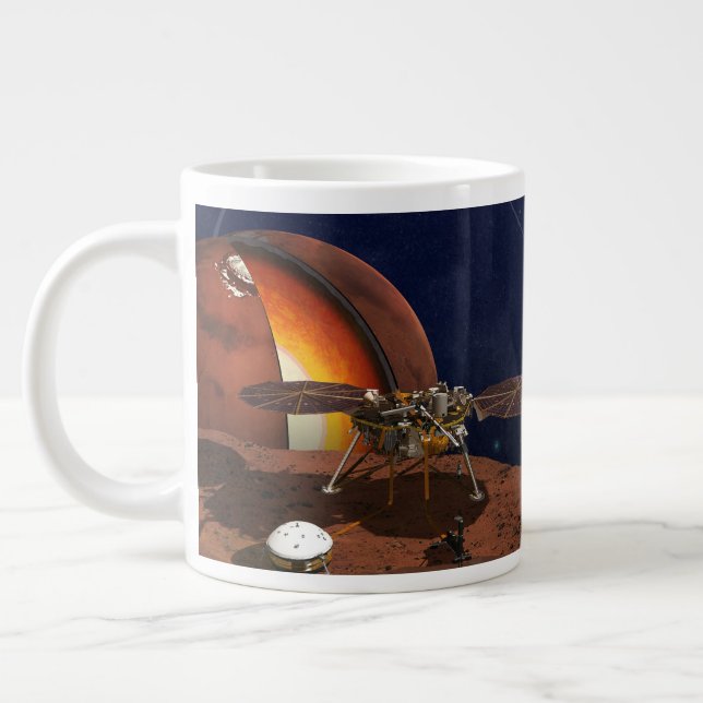 Caneca De Café Grande A Representação Do Artista Do Insight Lander. (Esquerda)