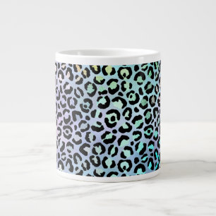 Caneca De Café Grande A Série Leopardo Iridescente Design 8