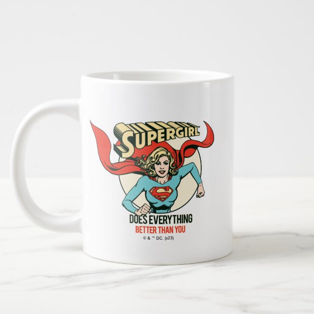 Caneca De Café Grande A Supergirl Faz Tudo Melhor Que Você (Esquerda)