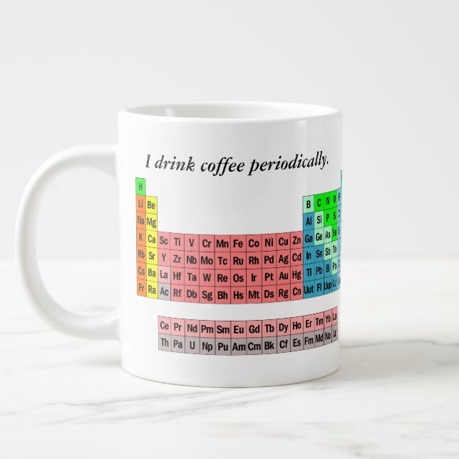 Caneca De Café Grande A Tabela Periódica (Estilo Simples) (Esquerda)