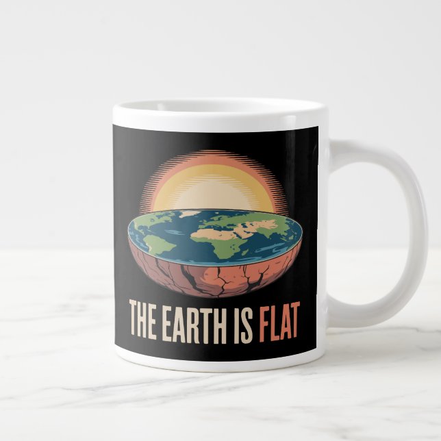 Caneca De Café Grande A Terra É Uma Teoria Humorosa Flagrante (Direita)