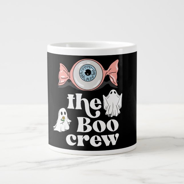 Caneca De Café Grande A Tripulação do Boo | Esquadrão Spooktacular de Ha (Frente)
