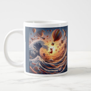 Caneca De Café Grande A Viagem de Dream Weaver: Balões de Ar Quente Fant