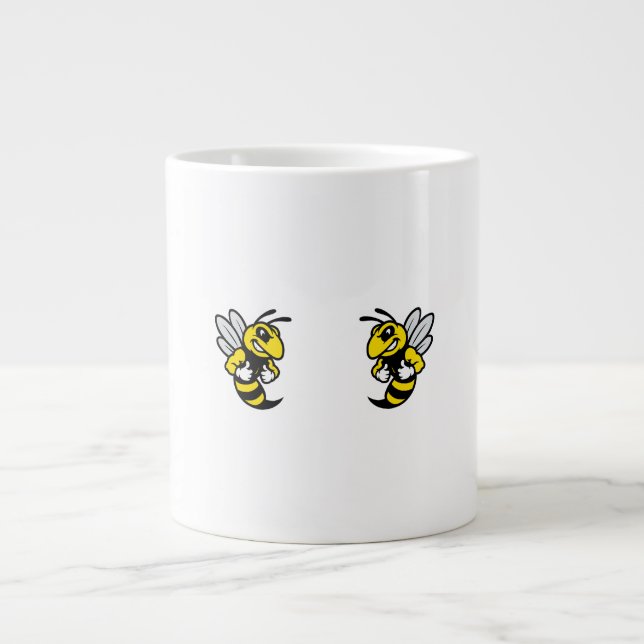 Caneca De Café Grande Abelha Engraçada Revertida Imabelha (Frente)